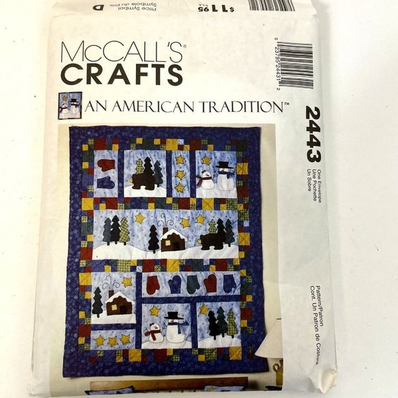 McCalls Crafts Tradition Quilt Mantle Cover Pillow and Stockings Pattern 2443 - Picture 4 of 8